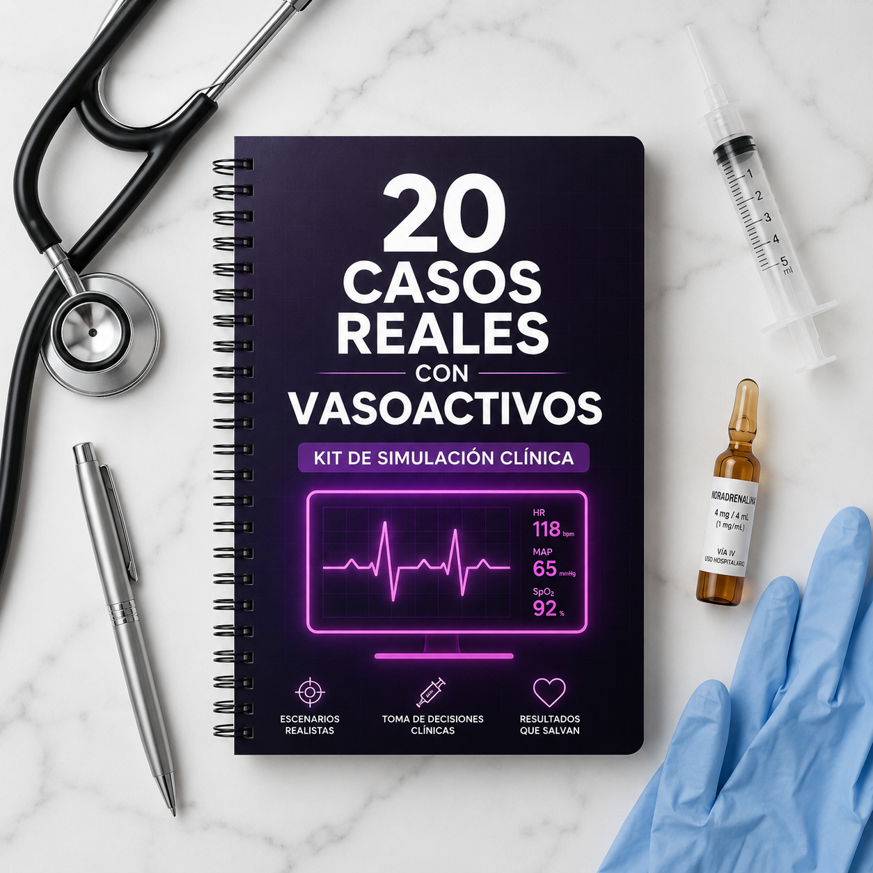 Kit de Simulación Clínica: 20 Casos Reales